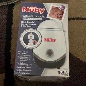 Nûby Natural Touch One-Touch Electric Warmer & Sterilizer - White/Gray